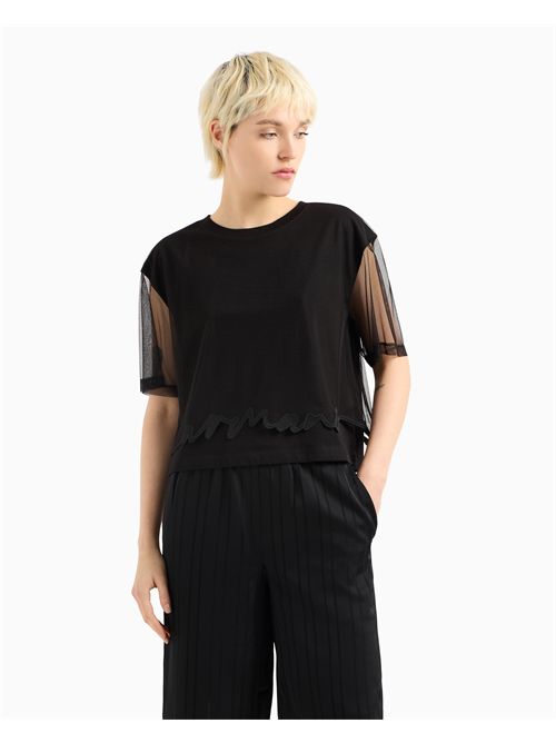 t-shirt donna nera ARMANI EXCHANGE | XW000541AF10359/UC001